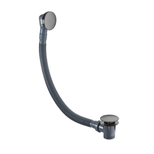 Flova Bath Clicker Waste With Overflow – Gun Metal - GM-CB1840 - Envy Bathrooms Ltd