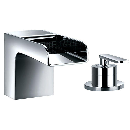 Flova Cascade 2 Hole Waterfall Bath Mixer Tap CA2HBF - Envy Bathrooms Ltd