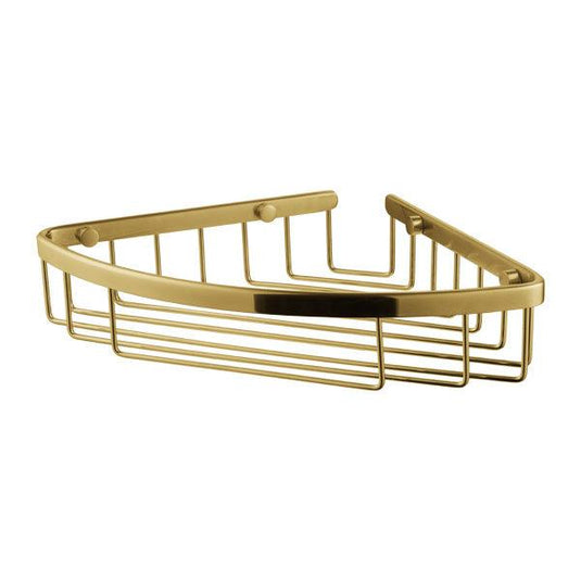 Flova Coco 205mm Corner Rack – Brushed Brass - BRB-RA8936 - Envy Bathrooms Ltd