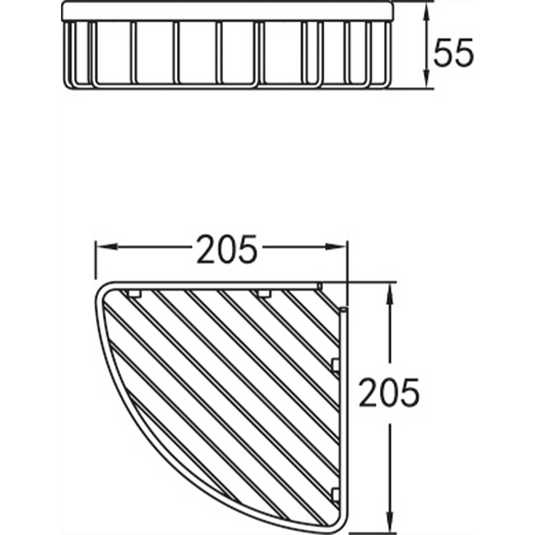 Flova Coco 205mm Corner Rack – Brushed Bronze - BRO-RA8936 - Envy Bathrooms Ltd