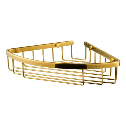 Flova Coco 205mm Corner Rack – Brushed Gold - BG-RA8936 - Envy Bathrooms Ltd