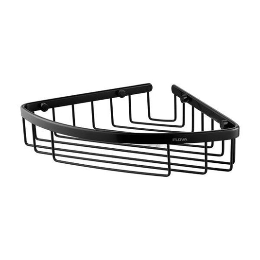 Flova Coco 205mm Corner Rack – Matt Black - MB-RA8936 - Envy Bathrooms Ltd