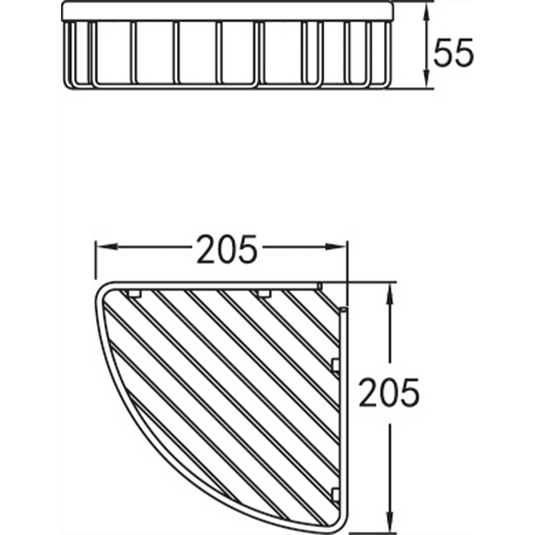 Flova Coco 205mm Corner Rack – Gun Metal - GM-RA8936 - Envy Bathrooms Ltd