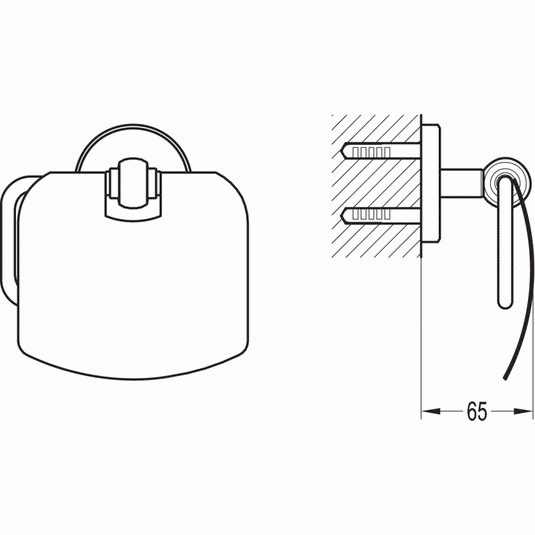 Flova Coco Covered Toilet Roll Holder - Envy Bathrooms Ltd