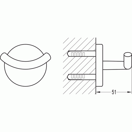 Flova Coco Double Robe Hook - Envy Bathrooms Ltd