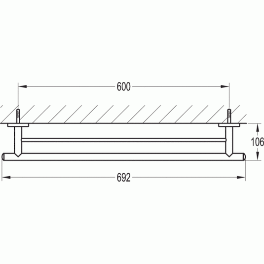 Flova Coco Double Towel Bar - 688mm - Envy Bathrooms Ltd
