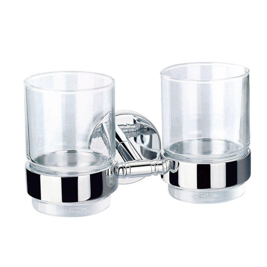 Flova Coco Double Tumbler & Holder with Glasses - Envy Bathrooms Ltd