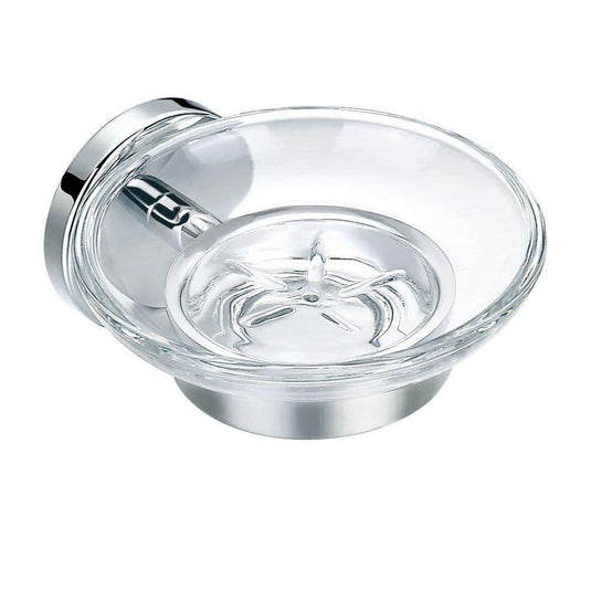 Flova Coco Round Glass Soap Dish - Envy Bathrooms Ltd