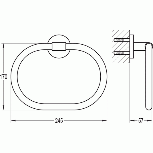 Flova Coco Towel Ring - Envy Bathrooms Ltd