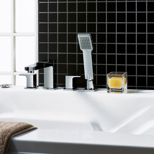 Flova Dekka Deck Mounted Hot Shut Off Valve Diamond Chrome | DEDMH - Envy Bathrooms Ltd
