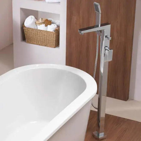 Flova Dekka Floorstanding Bath Shower Mixer Tap with Handset DEFMBSM - Envy Bathrooms Ltd