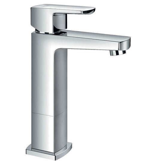 Flova Dekka Mid Height Mono Basin Mixer Tap with Clicker Waste DEMBAS - Envy Bathrooms Ltd