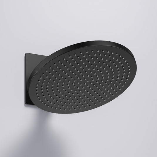 Flova Design 250mm Air-Mix Rainshower With Angle Adjustable Arm Matt Black | MB-KI051 - Envy Bathrooms Ltd