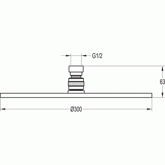 Flova Design 300mm Air-Mix Rainshower Head KI026B - Envy Bathrooms Ltd