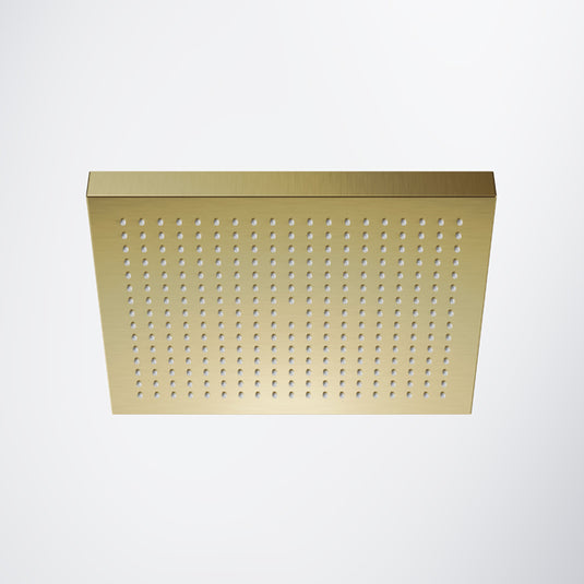 Flova Design DripFree Square Rainshower Brushed Brass | BRB-KI057 - Envy Bathrooms Ltd