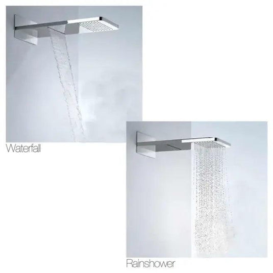 Flova Design Dual Function Overhead Shower with Rain & Waterfall Spray KI019 - Envy Bathrooms Ltd