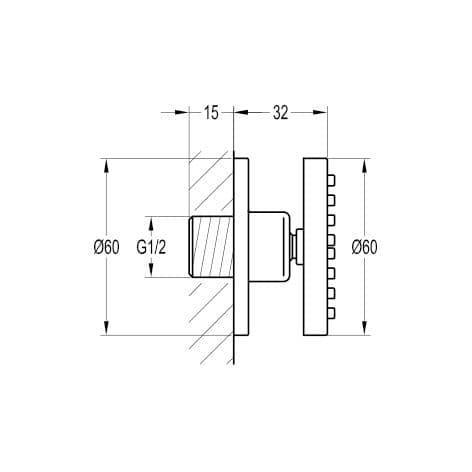 Flova Design Round Body Jet KI027 - Envy Bathrooms Ltd