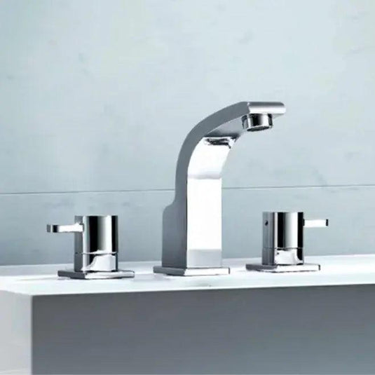 Flova Essence 3 Hole Basin Mixer Tap with Clicker Waste ES3HBAS/BAT - Envy Bathrooms Ltd