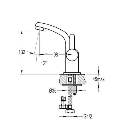 Flova Essence Cloakroom Mono Basin Mixer Tap with Clicker Waste ESSBAS - Envy Bathrooms Ltd