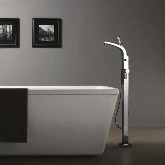 Flova Essence Floorstanding Bath Shower Mixer Tap with Handset ESFMBSM - Envy Bathrooms Ltd