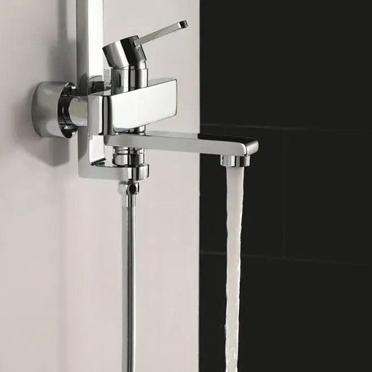 Flova Essence Manual Shower Column with Handset, Overhead Shower & Diverter Bath Spout ESBSMRR - Envy Bathrooms Ltd