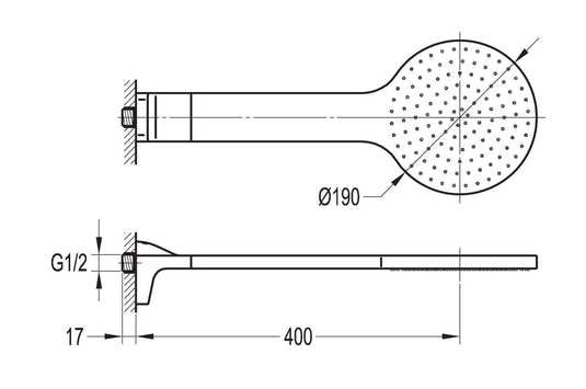 Flova Essence Rain Shower Set KI018 - Envy Bathrooms Ltd