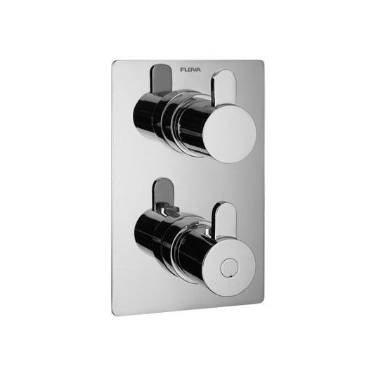 Flova ESSENCE Square SmartBOX Finishing Set – Diamond Chrome - ES-TRIM - Envy Bathrooms Ltd