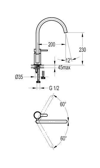 Flova Essence Swivel Spout Single Lever Kitchen Mixer - ESKITCH - Envy Bathrooms Ltd