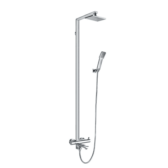 Flova Essence Thermostatic Shower Column & Handset, Overhead Shower & Diverter Bath Spout ESTBSMRR - Envy Bathrooms Ltd