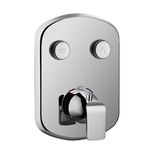 Flova Fusion 2-Outlet GoClick Finishing Set – Diamond Chrome - FNGO-2 - Envy Bathrooms Ltd