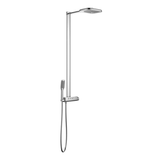 Flova Fusion exposed thermostatic shower column with Flow Control FNTEXGO3-V - Envy Bathrooms Ltd