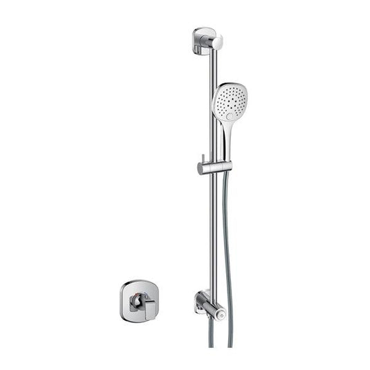 Flova Fusion GoClick Shower Pack With Slide Rail – Diamond Chrome - FN1PK1 - Envy Bathrooms Ltd