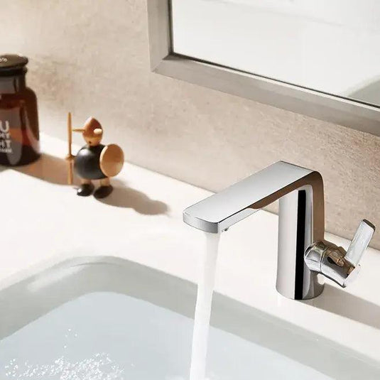Flova Fusion Mono Basin Mixer Tap with Clicker Waste FNBAS - Envy Bathrooms Ltd