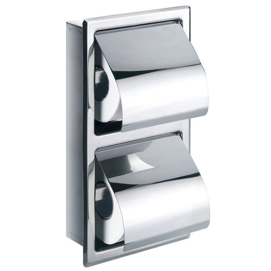 Flova Gloria Double Concealed Toilet Roll Holder - Envy Bathrooms Ltd