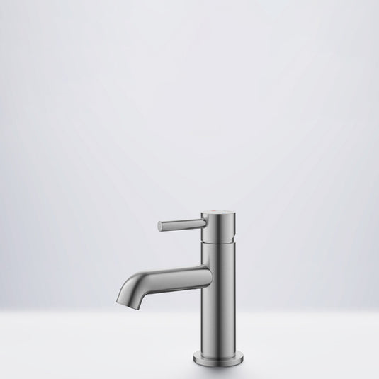Flova Levo 142mm Single Lever Basin Mixer Brushed Nickel | BN-LVMBAS - Envy Bathrooms Ltd