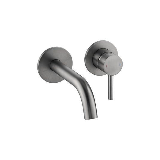Flova Levo 2-Hole Concealed Basin Mixer Tap Finishing Set – Gun Metal - GM-LV2HBAS-TRIM - Envy Bathrooms Ltd