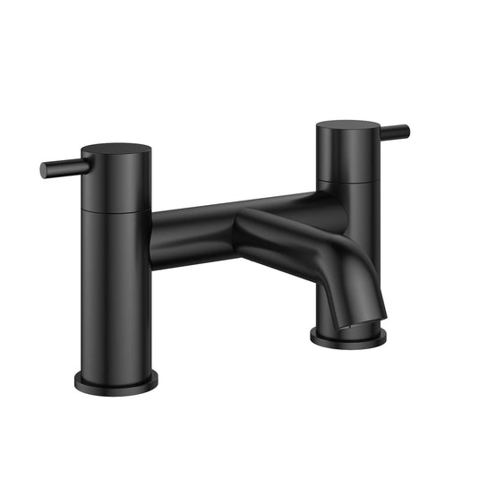 Flova Levo 2-Hole Deck Mounted Bath Filler Tap – Matt Black - MB-LVBF - Envy Bathrooms Ltd