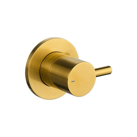 Flova Levo Cold Wall Mounted Shut Off Valve – Brushed Gold - BG-LVWMCONCW - Envy Bathrooms Ltd