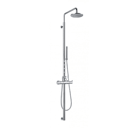 Flova Levo Complete Thermostatic Shower Set with Overhead Shower, Handset Kit & Body Jets LVSP - Envy Bathrooms Ltd