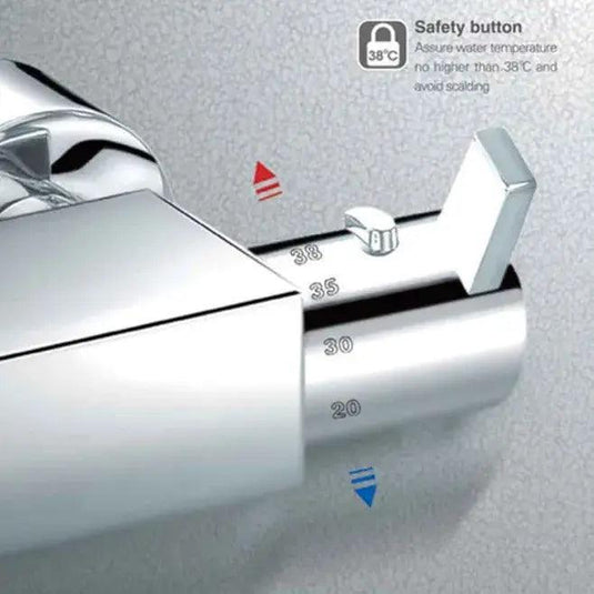 Flova Levo Exposed Thermostatic Wall Mounted Bath Shower Mixer Tap LVTBSMWM - Envy Bathrooms Ltd