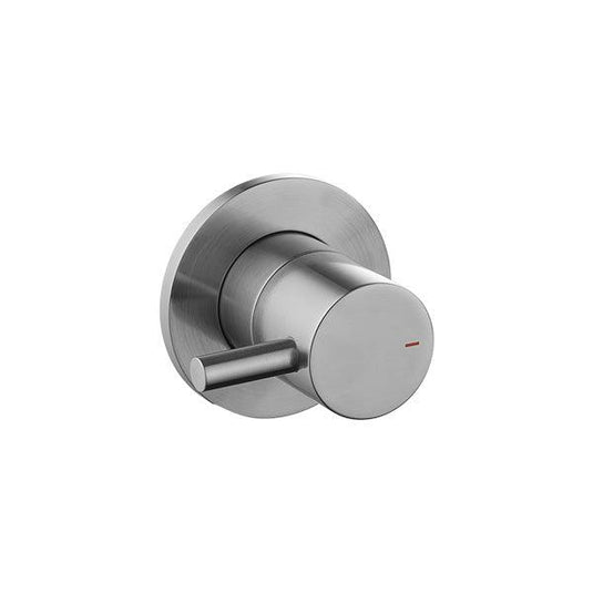 Flova Levo hot wall mounted shut off valve – Brushed Nickel - BN-LVWMCONHW - Envy Bathrooms Ltd