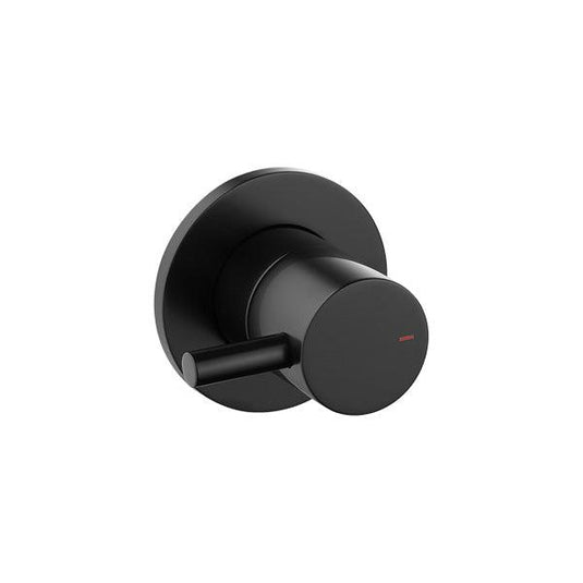 Flova Levo Hot Wall Mounted Shut Off Valve – Matt Black - MB-LVWMCONHW - Envy Bathrooms Ltd