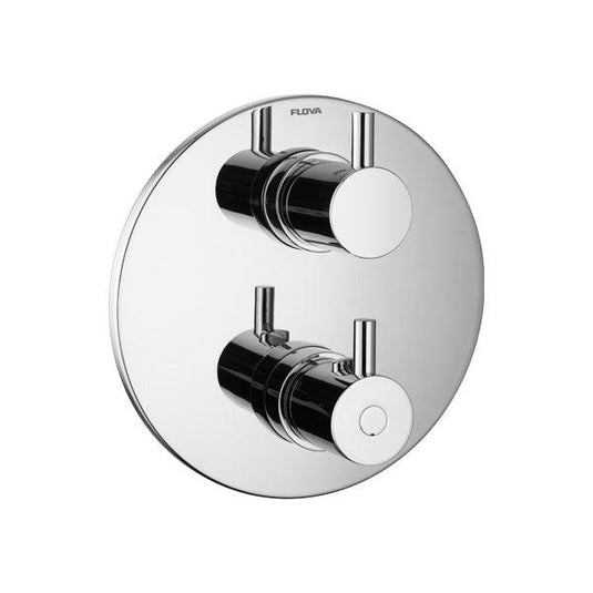 Flova Levo Round SmartBOX Finishing Set – Diamond Chrome - LV-TRIM-RO - Envy Bathrooms Ltd