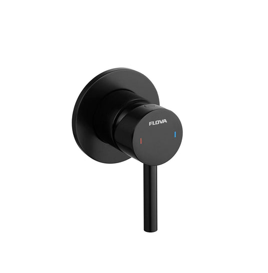 Flova Levo Single Outlet Manual Mixer – Matt Black - MB-LVSHVOS - Envy Bathrooms Ltd