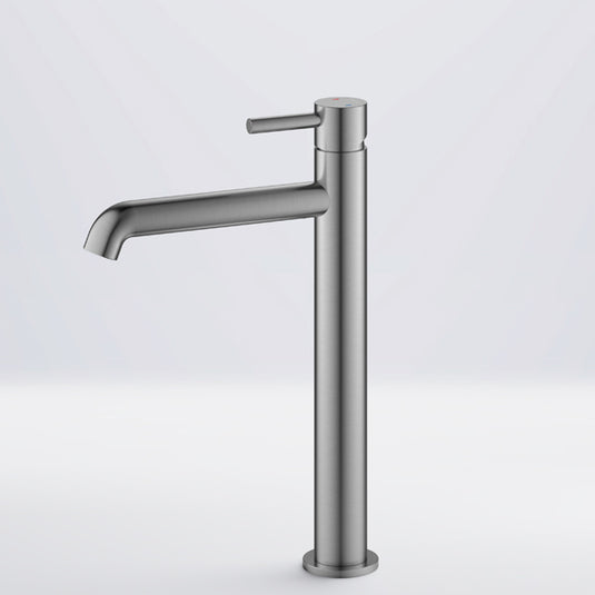 Flova Levo Slim 308mm Single Lever Basin Mixer Brushed Nickel | BN-LVTBAS-20 - Envy Bathrooms Ltd