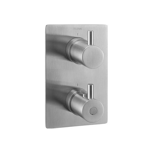 Flova Levo Square SmartBOX Finishing Set – Brushed Nickel - BN-LVTRIM-SQ - Envy Bathrooms Ltd