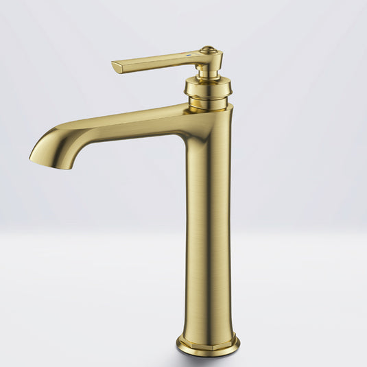 Flova Liberty 260mm Single Lever Basin Mixer Brushed Brass | LITBAS-BRB - Envy Bathrooms Ltd