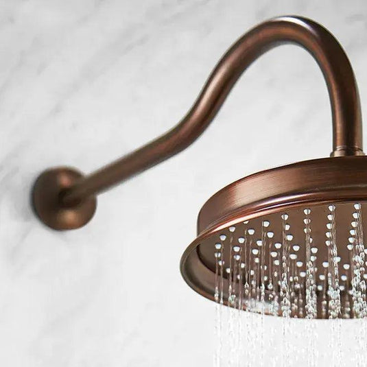 Flova Liberty 400mm Wall Mounted Shower Arm - Oil Rubbed Bronze KILISA-ORB - Envy Bathrooms Ltd