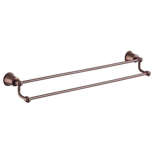 Flova Liberty 650mm Oil Rubbed Bronze Double Towel Bar - LI8982-ORB - Envy Bathrooms Ltd