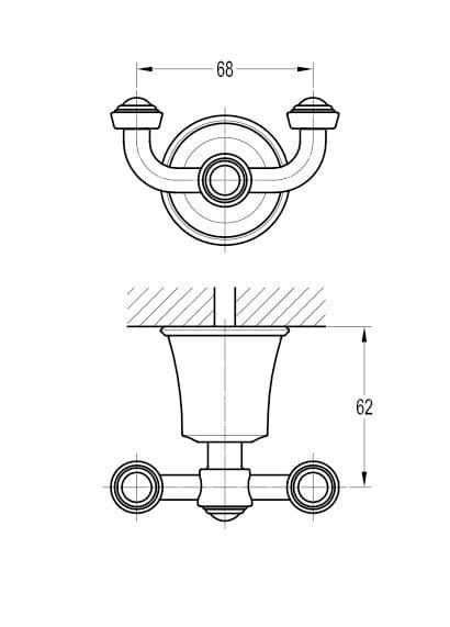 Flova Liberty Double Robe Hook - Envy Bathrooms Ltd